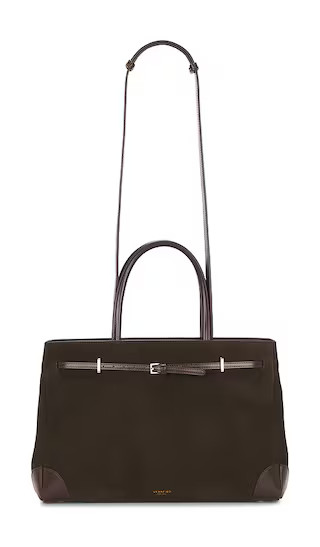Suede Book Tote Bag in Brown | Revolve Clothing (Global)