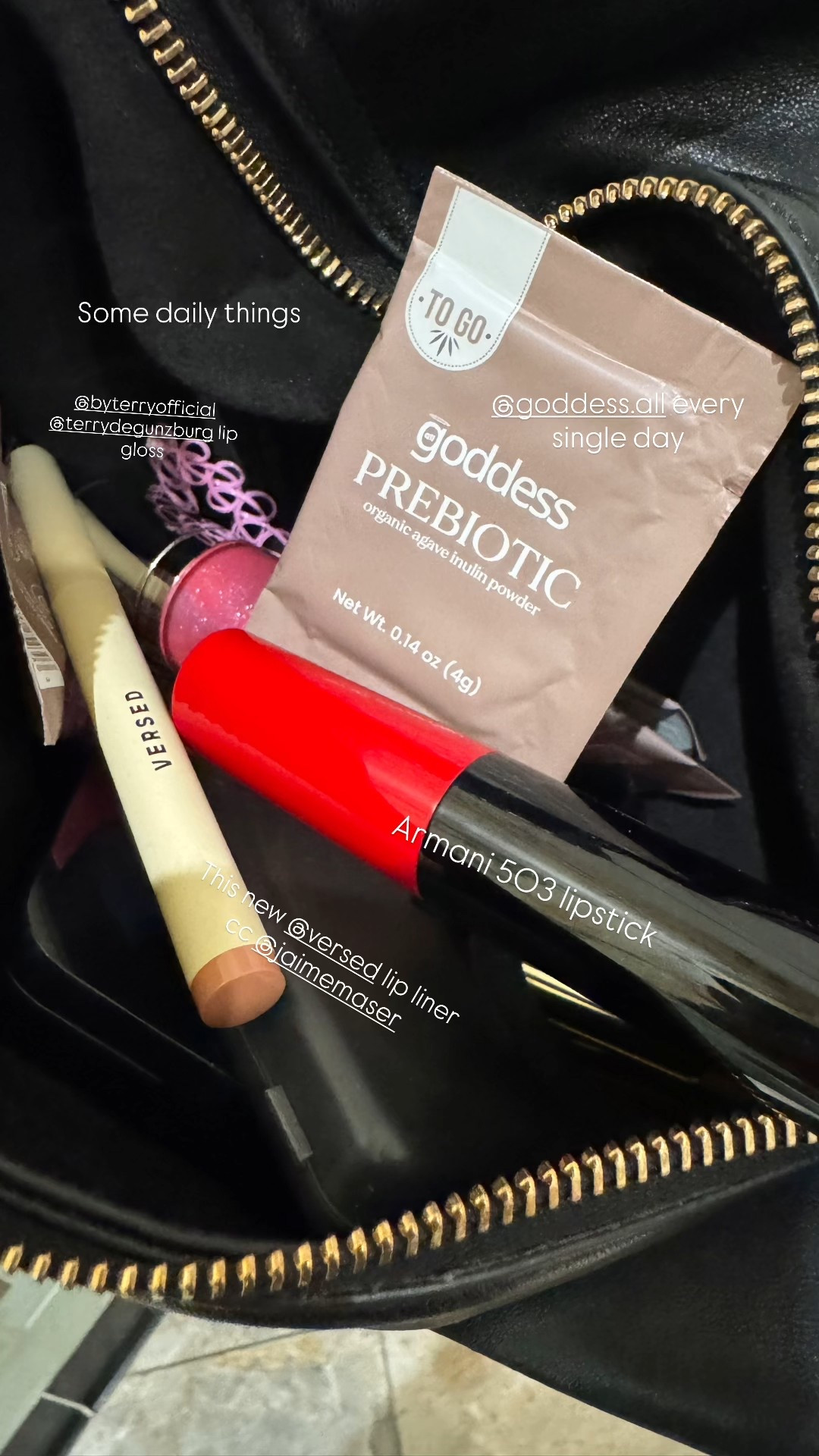 Essentials  
503 lipstick
Lip liner in Debut 
By Terry lip gloss 

#LTKmomlife #LTKdayinmylife #LTKBeauty