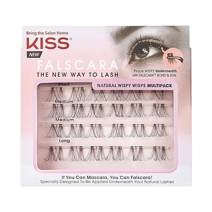 KISS Falscara DIY Eyelash Extension Wispy Wisps - Featherlight Synthetic Reusable Artificial Eyel... | Amazon (US)