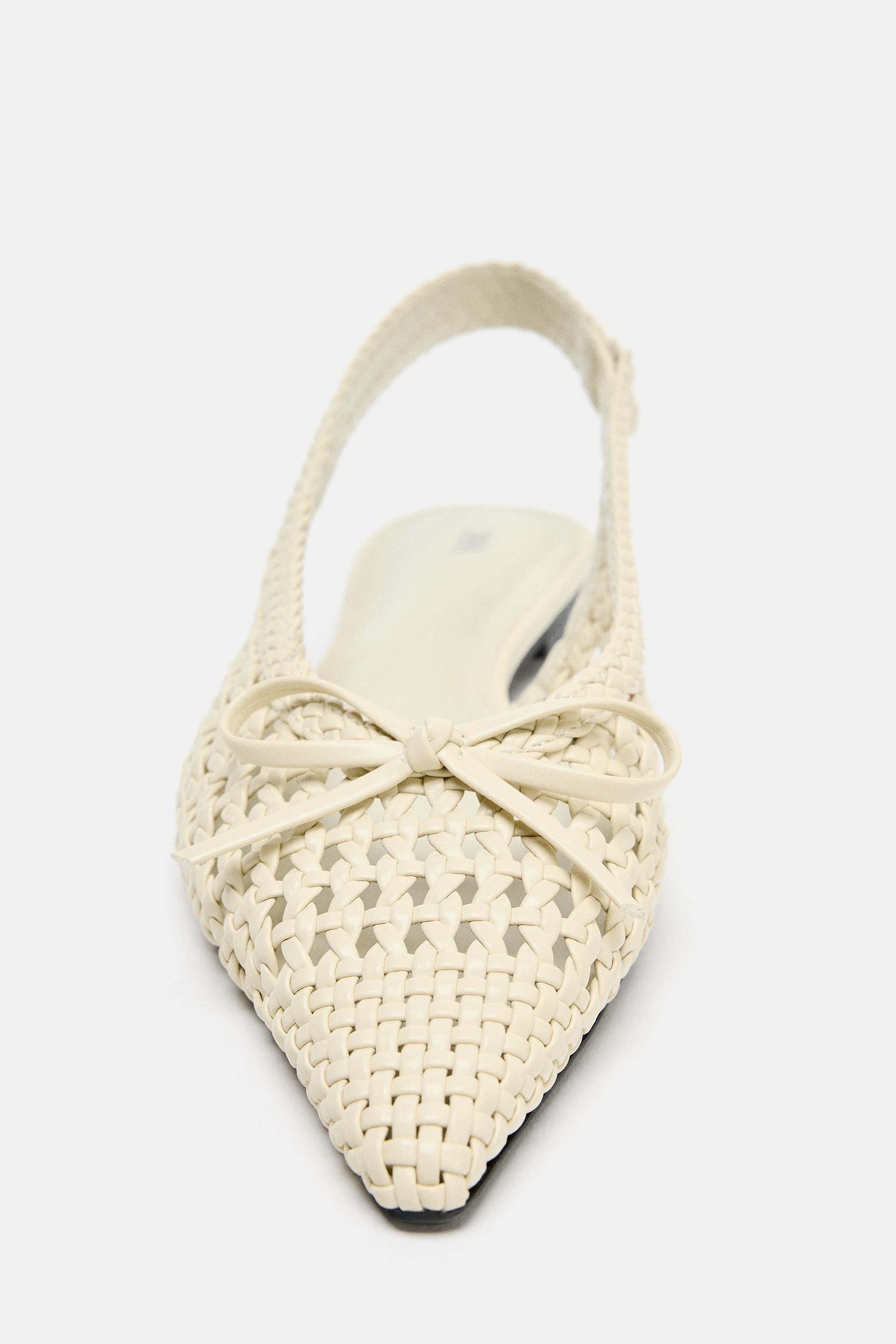 BRAIDED EFFECT FLAT SHOES | Zara US