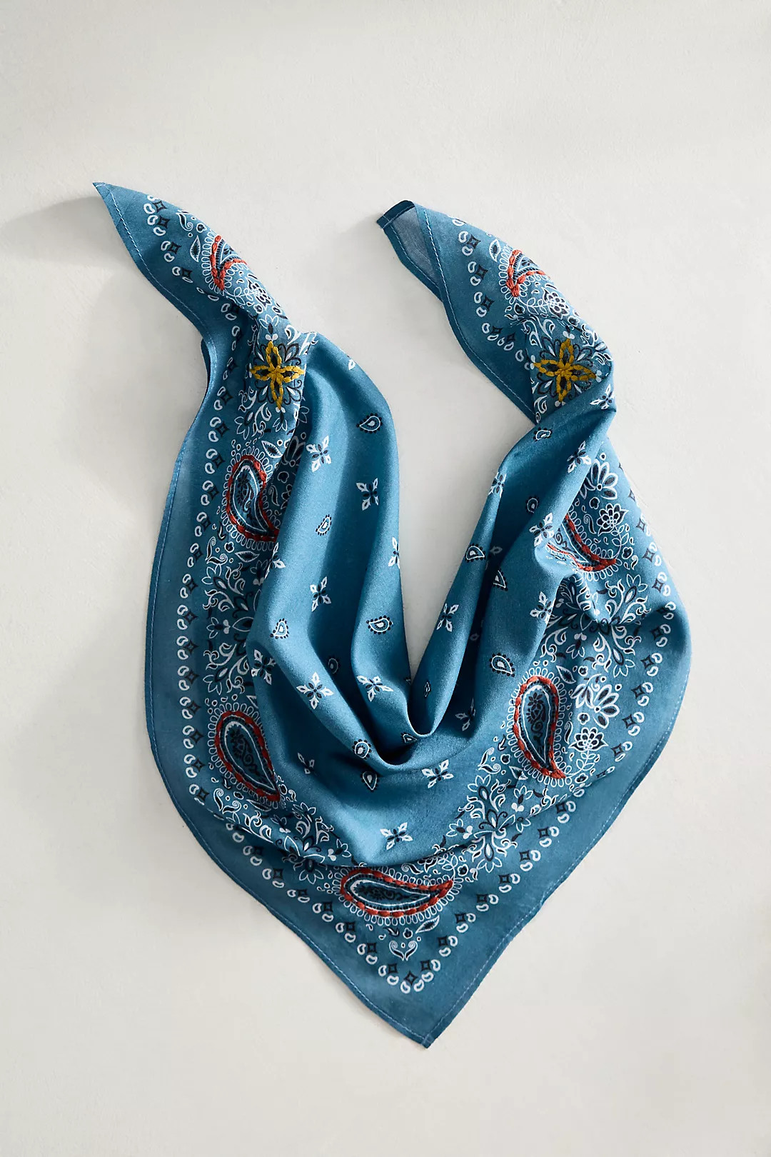 Embroidered Paisley Cotton Bandana | Anthropologie (US)