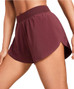 CRZ YOGA Mid Waisted Dolphin Athletic Shorts for Women 4