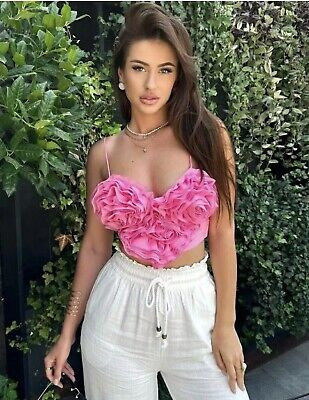 ZARA WOMAN NWT SS24 VOLUMINOUS HEART-SHAPED CROP TOP PINK 7200/004 SIZE L | eBay US