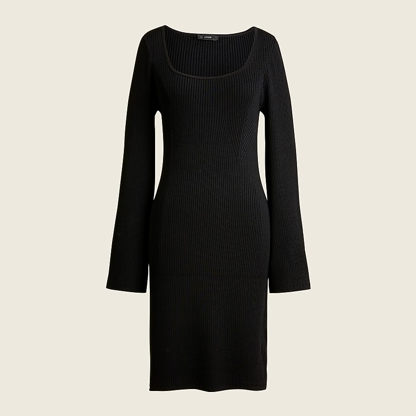 Ribbed squareneck sweater-dress | J. Crew US