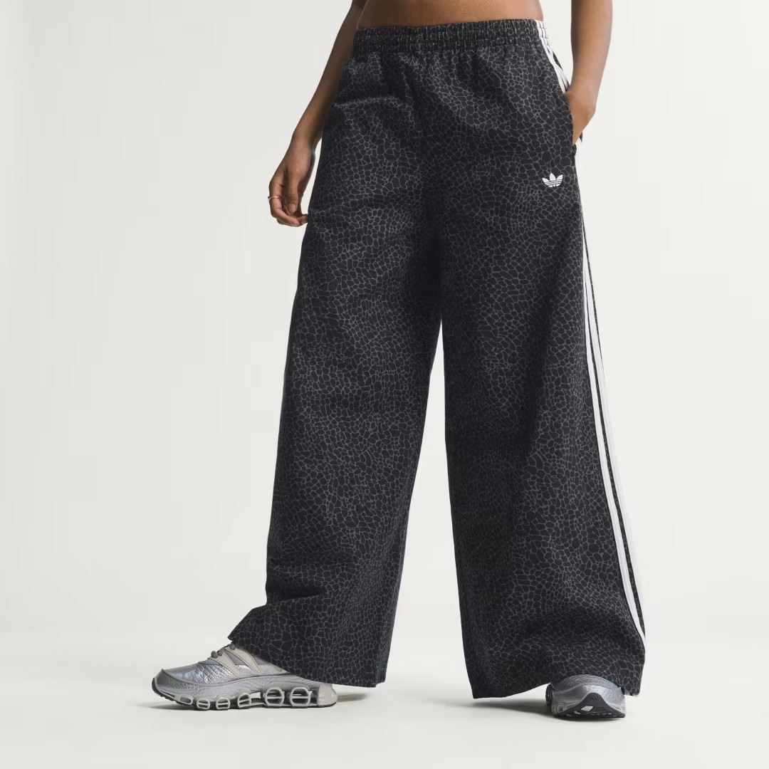 adidas Firebird Oversized AOP Denim Pants Black S - Womens Originals Pants | adidas (US)
