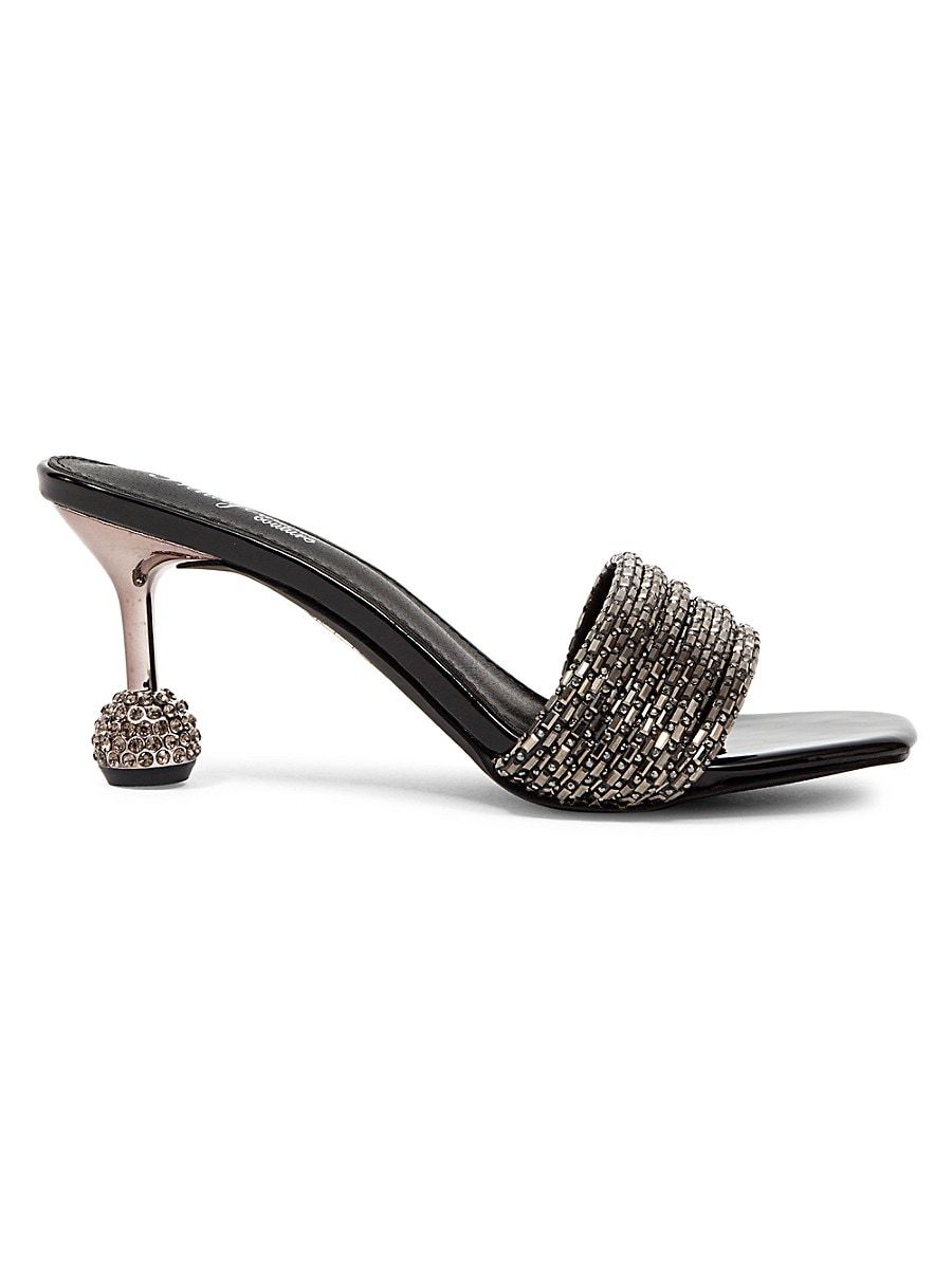 Ninety Union Women's Sassy Rhinestone Heel Sandals - Black - Size 9 | Saks Fifth Avenue OFF 5TH