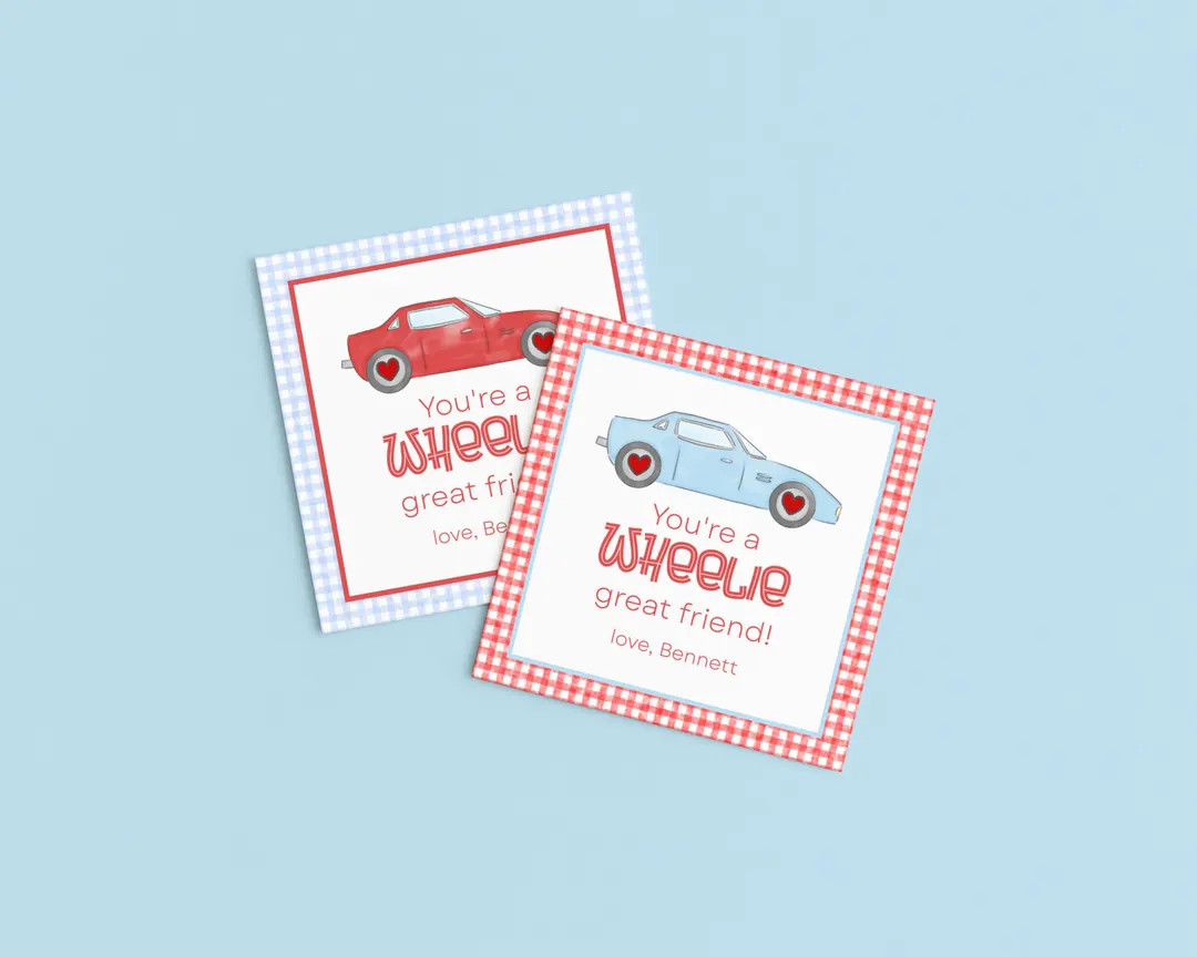 PRINTABLE Valentine's Day Classroom Favor Exchange Tag Racecar Valentine Gift Tag for Kids | 2026... | Etsy (US)