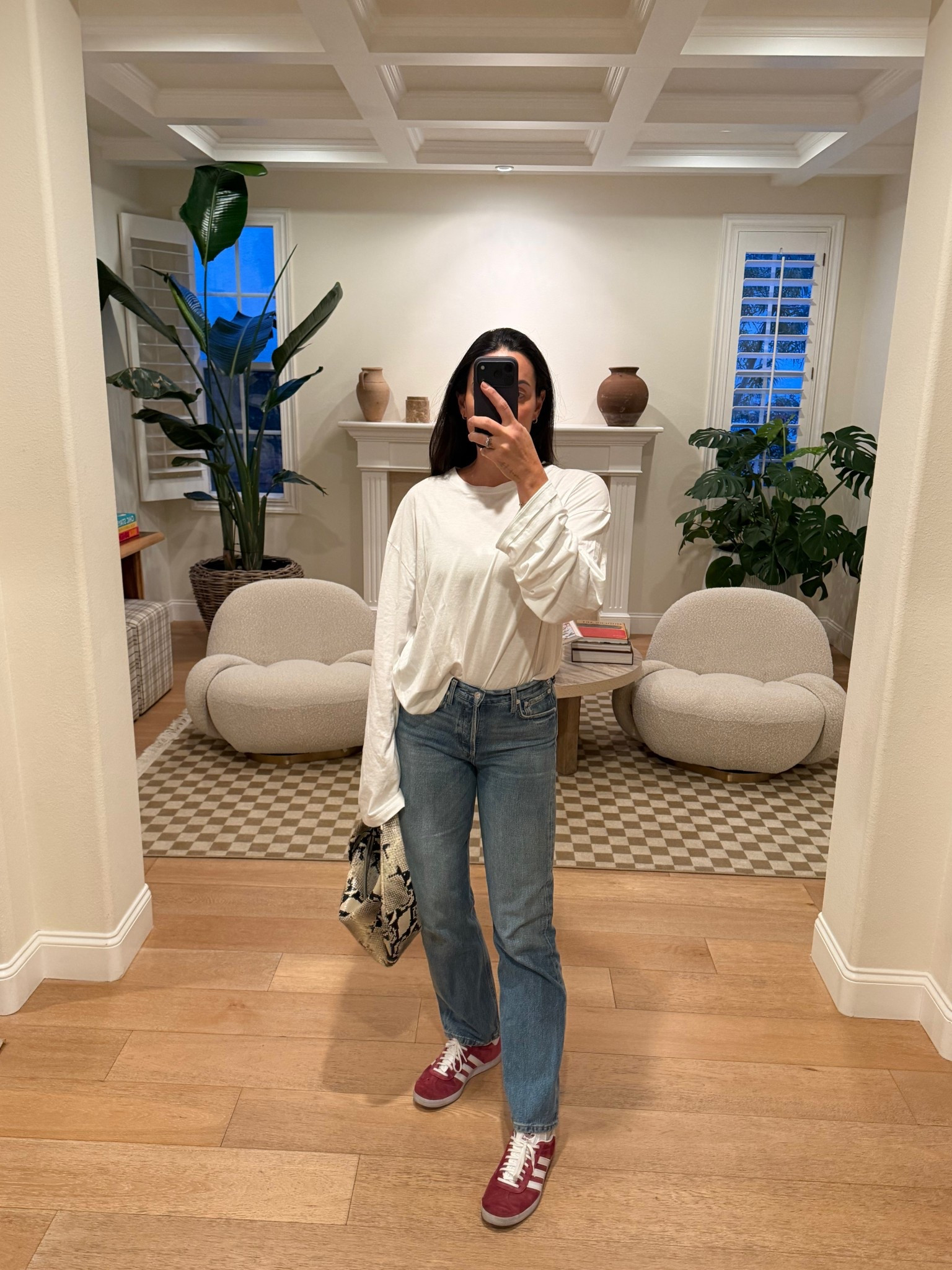 Top is BRULE , linked similar 
Size 26 denim 
Sneakers run tts