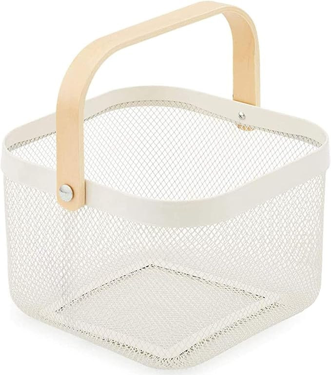 AJIODA Metal Mesh Steel Basket, Storage Organizer Basket Multi-functional Hanging Kitchen Baskets... | Amazon (US)