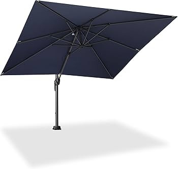 PURPLE LEAF 8' X 8' Patio Umbrella for Pool 7' High Offset Outdoor Cantilever Umbrella Swimming P... | Amazon (US)