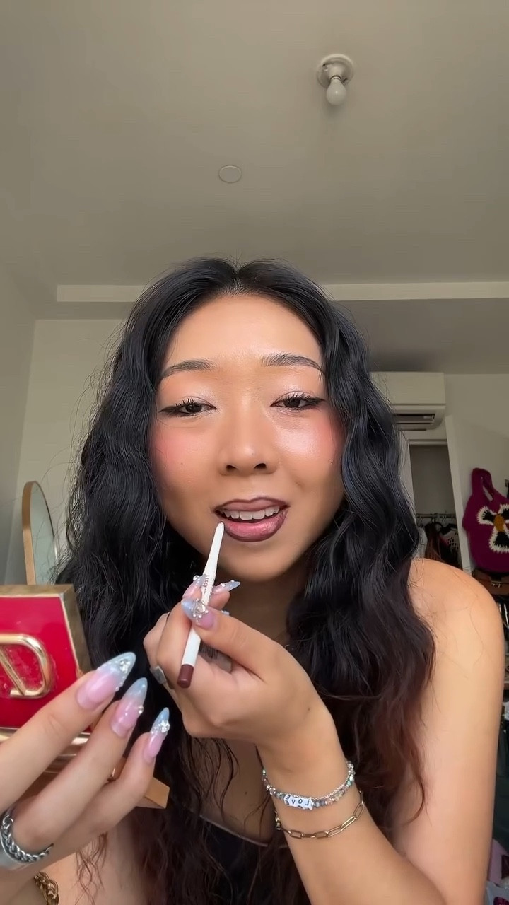 brown lip liner, clear gloss

#LTKFindsUnder50 #LTKVideo #LTKBeauty
