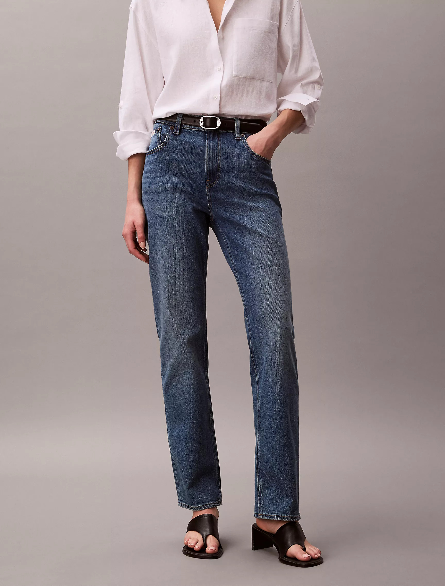 High Rise Straight Jeans | Calvin Klein | Calvin Klein (US)
