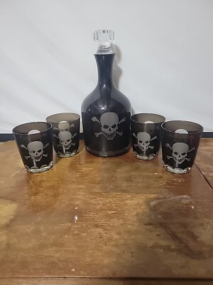 Pirate Skull Decanter Set | eBay US