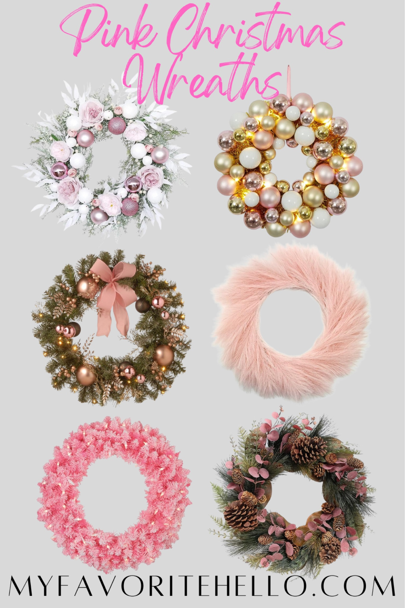 Pink Christmas wreaths #pinkchristmas 

#LTKHoliday #LTKSeasonal #LTKhome