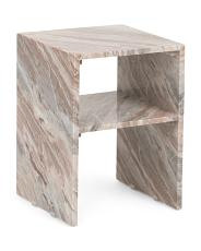 22x16 solid marble side table with shelf | TJ Maxx