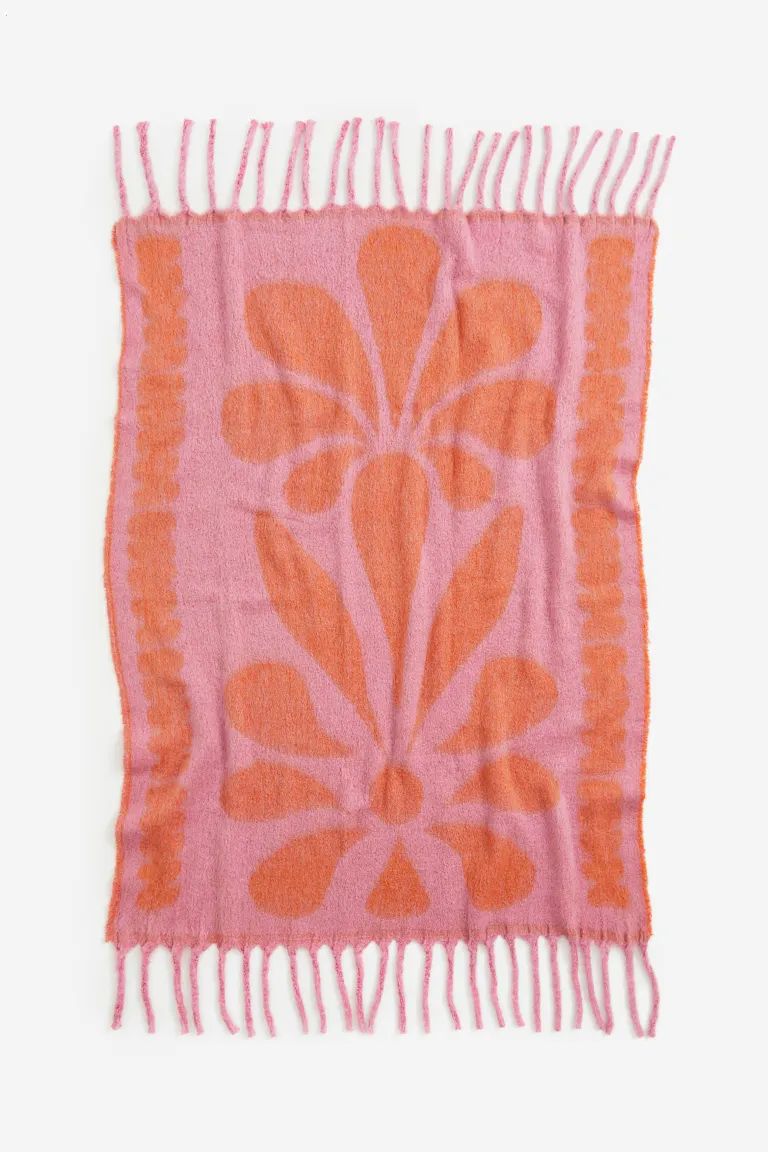 Floral blanket - Pink/Floral - Home All | H&M GB | H&M (UK, MY, IN, SG, PH, TW, HK)