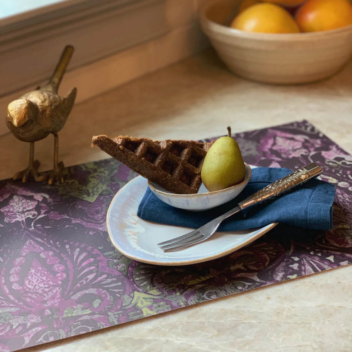 Neela Purple Paper Placemats | SmithHönig