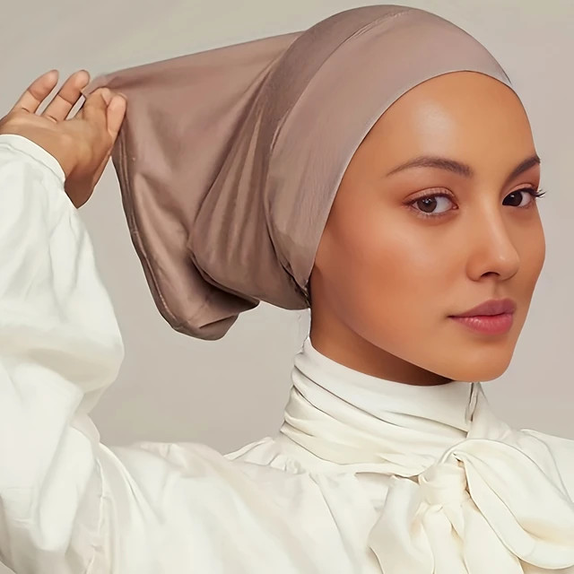 Simple Monochrome Turban Undercap Casual Versatile Elastic Modal Hijab Cap Outdoor Breathable Inn... | AliExpress (US)