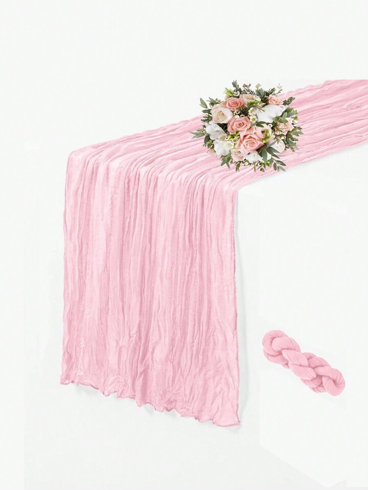 1pc Romantic Sheer Tablecloth, 90*180cm/90*300cm, Suitable For Wedding Decoration, Bride Aisle Ru... | SHEIN