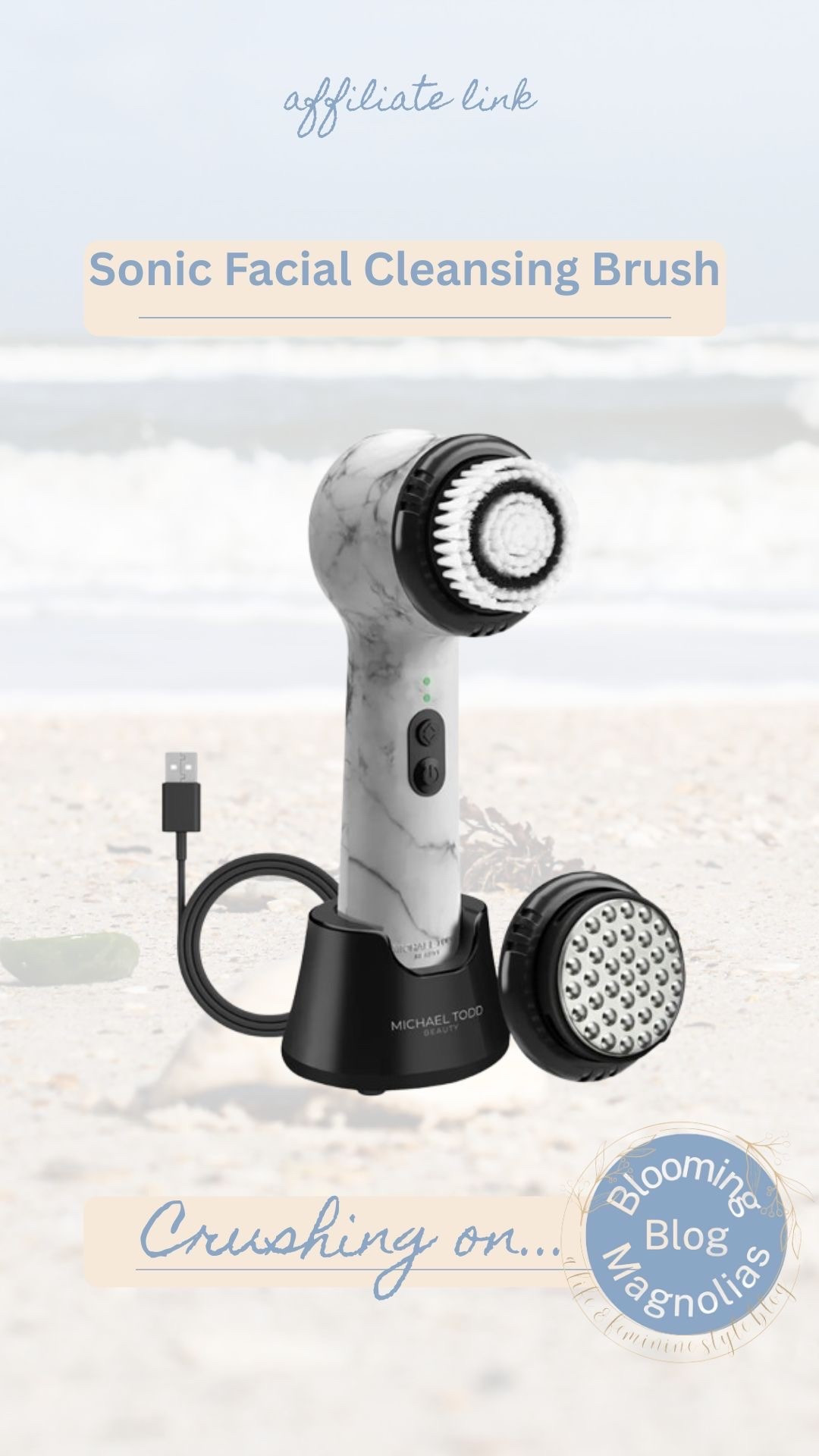 SONIC FACIAL CLEANSING BRUSH WITH ANTIMICROBIAL BRISTLES FOR ANTI-AGING & EXFOLIATING. 
I can’t recommend enough cleansing your skin with a cleansing brush, it makes a world of difference. 

#LTKselfcare #LTKmorningroutine #LTKBeauty
