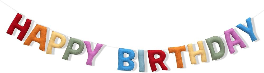 Happy Birthday Felt Fabric Banner - Rainbow Birthday Garland,Happy Birthday Banner Decoration,Gar... | Amazon (US)