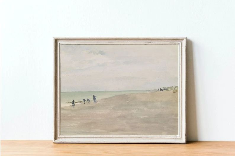Vintage Coastal Print / Beach Printable Seascape Watercolor | Etsy | Etsy (US)