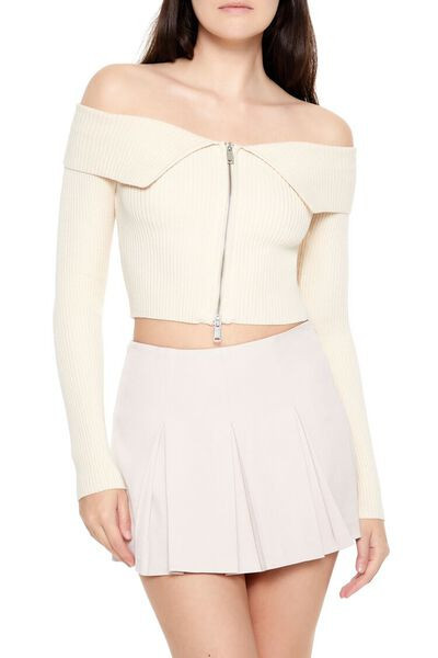 Off-the-Shoulder Cropped Sweater | Forever 21