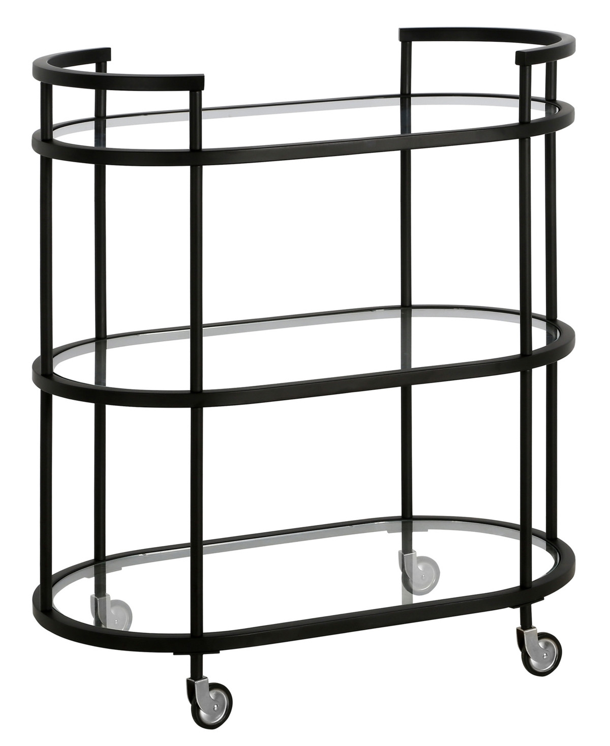 Leif Bar Cart, 30" x 17" - Blackened Bronze | Macy's