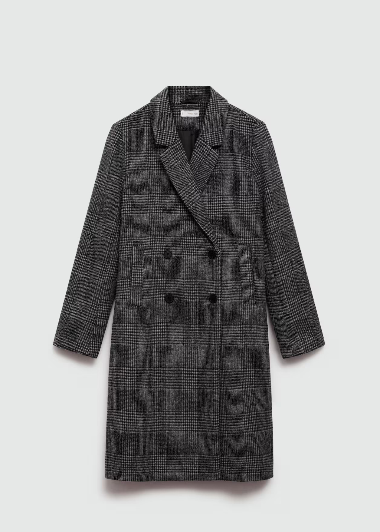 Checked wool-blend overcoat - Teen | MANGO USA | MANGO (US)