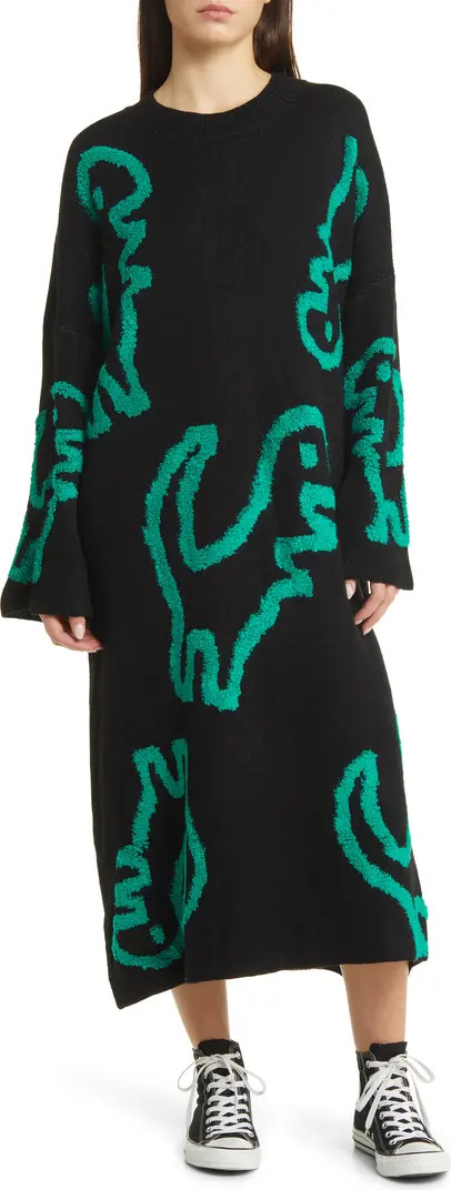 Dressed in Lala Rawr Means I Love You Long Sleeve Oversize Sweater Dress | Nordstrom | Nordstrom