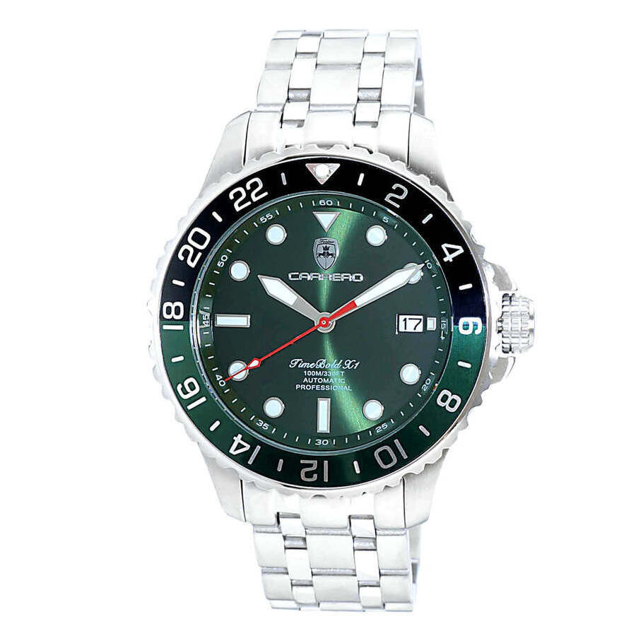Torino Carrero Time Bold - X1 Green Dial Mens Watch C1S737GN-BK | Jomashop.com & JomaDeals.com