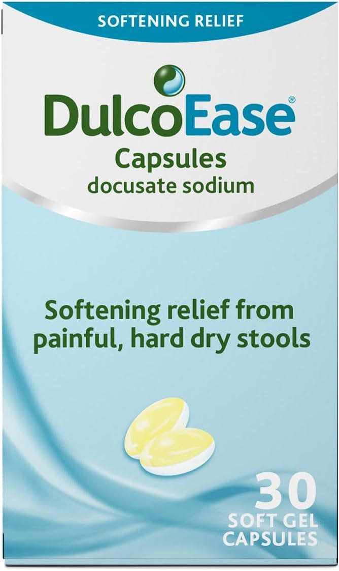 DulcoEase 100 mg Docusate Sodium Capsules - Softening Constipation Relief - Pack of 30 Soft Gel C... | Amazon (UK)