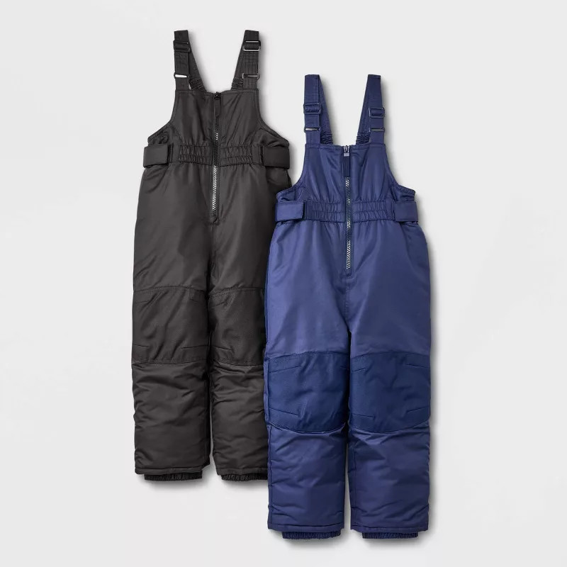 Toddler 2pk Snow Bib - Cat & Jack™ Black/Navy | Target