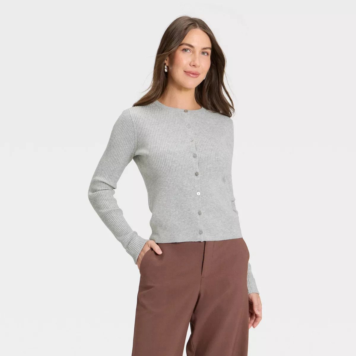Women's Ribbed Cuff Cardigan - A New Day™ | Target