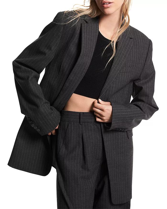 Oversized Pinstripe Double Breasted Blazer | Bloomingdale's (US)