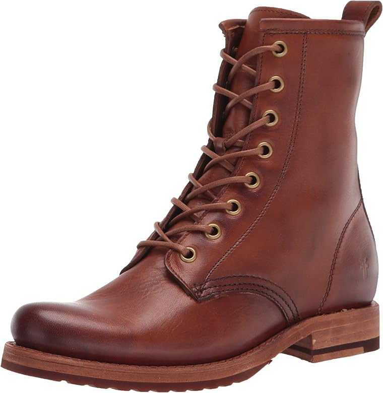 Amazon.com | Frye Women's Veronica Combat Boot, Caramel, 5.5 | Ankle & Bootie | Amazon (US)