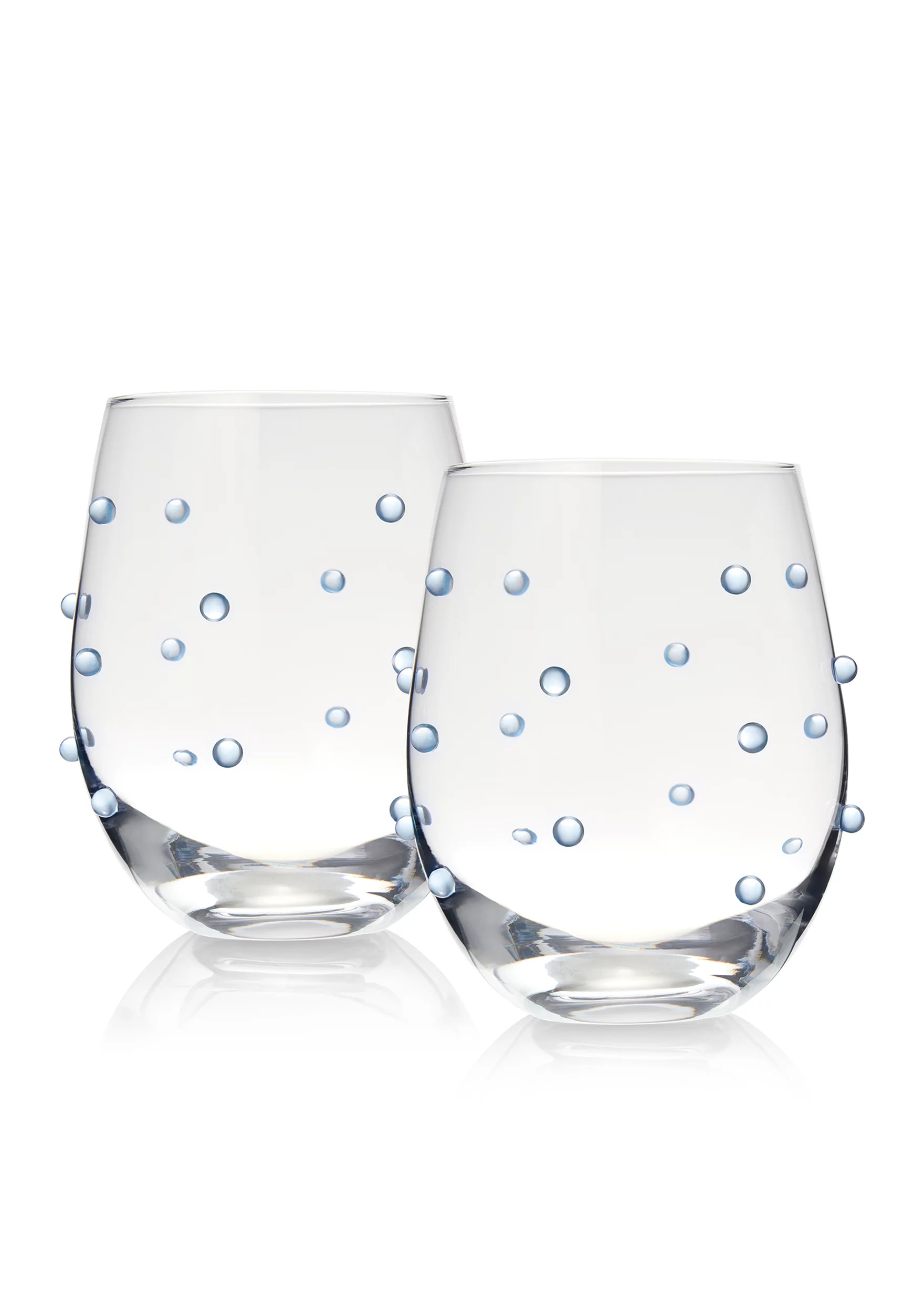 Blue Pearl Stemless Wine Glasses - Set of 2 | Belk