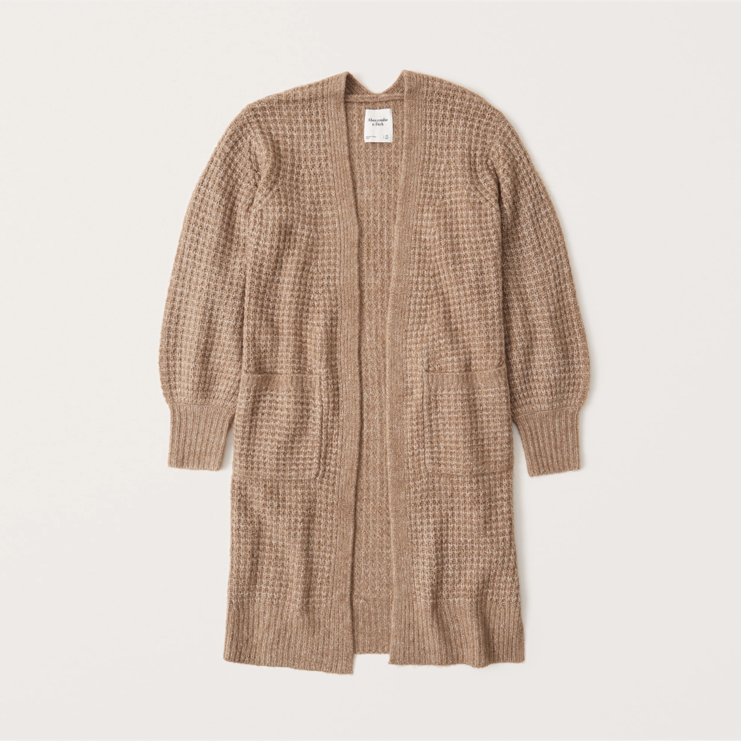 Waffle Stitch Duster Cardigan | Abercrombie & Fitch (US)