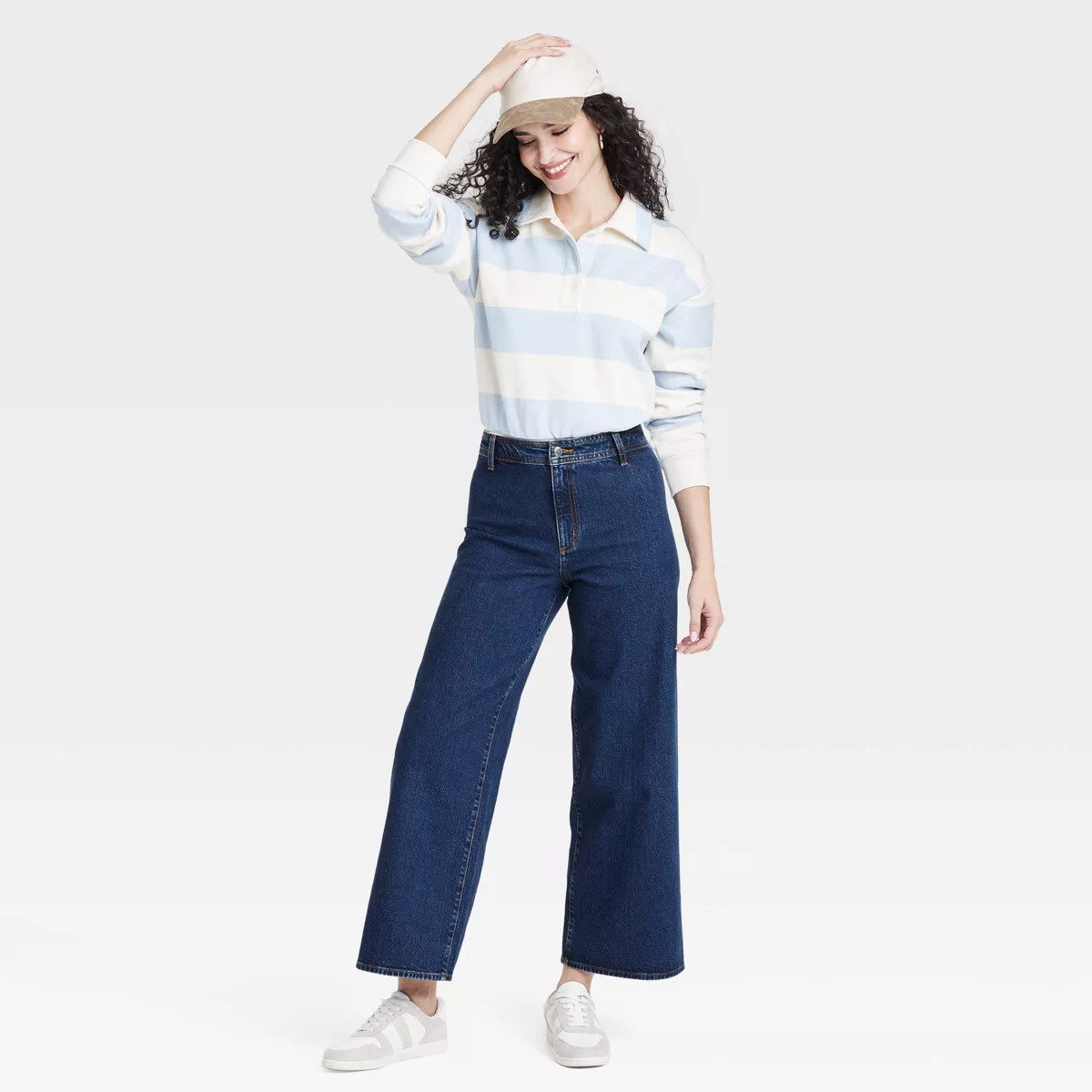 Women's High-Rise Sailor Wide Leg Ankle Jeans - Universal Thread™ Dark Wash 2 | Target