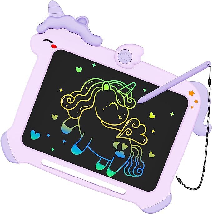 KOKODI Unicorn Toys for Girls 3+4 5 6 7 8 Years Old, Colorful LCD Writing Tablet for Kids Erasable D | Amazon (US)