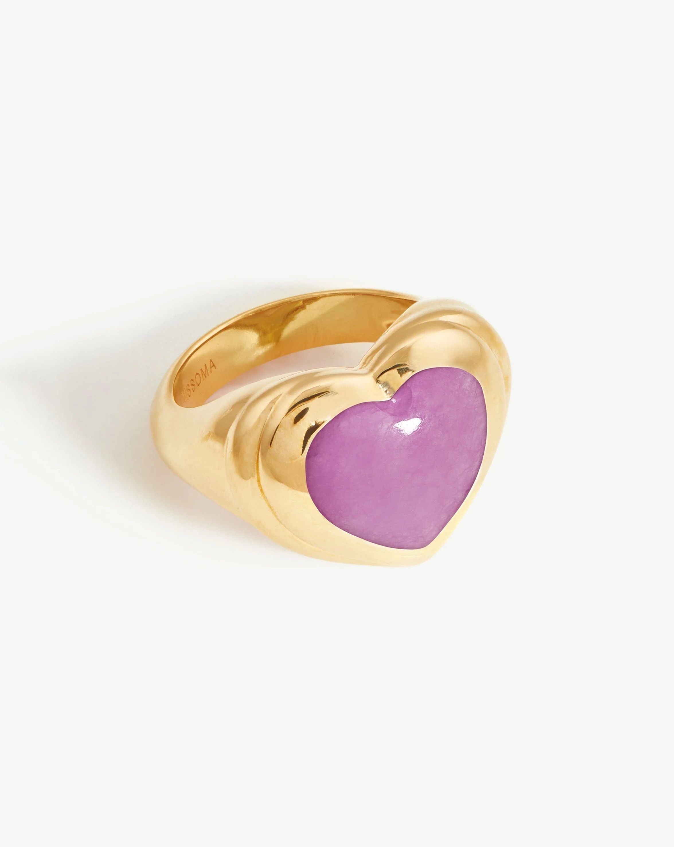 Jelly Heart Gemstone Ring | 18ct Gold Plated/Purple Quartz | Missoma
