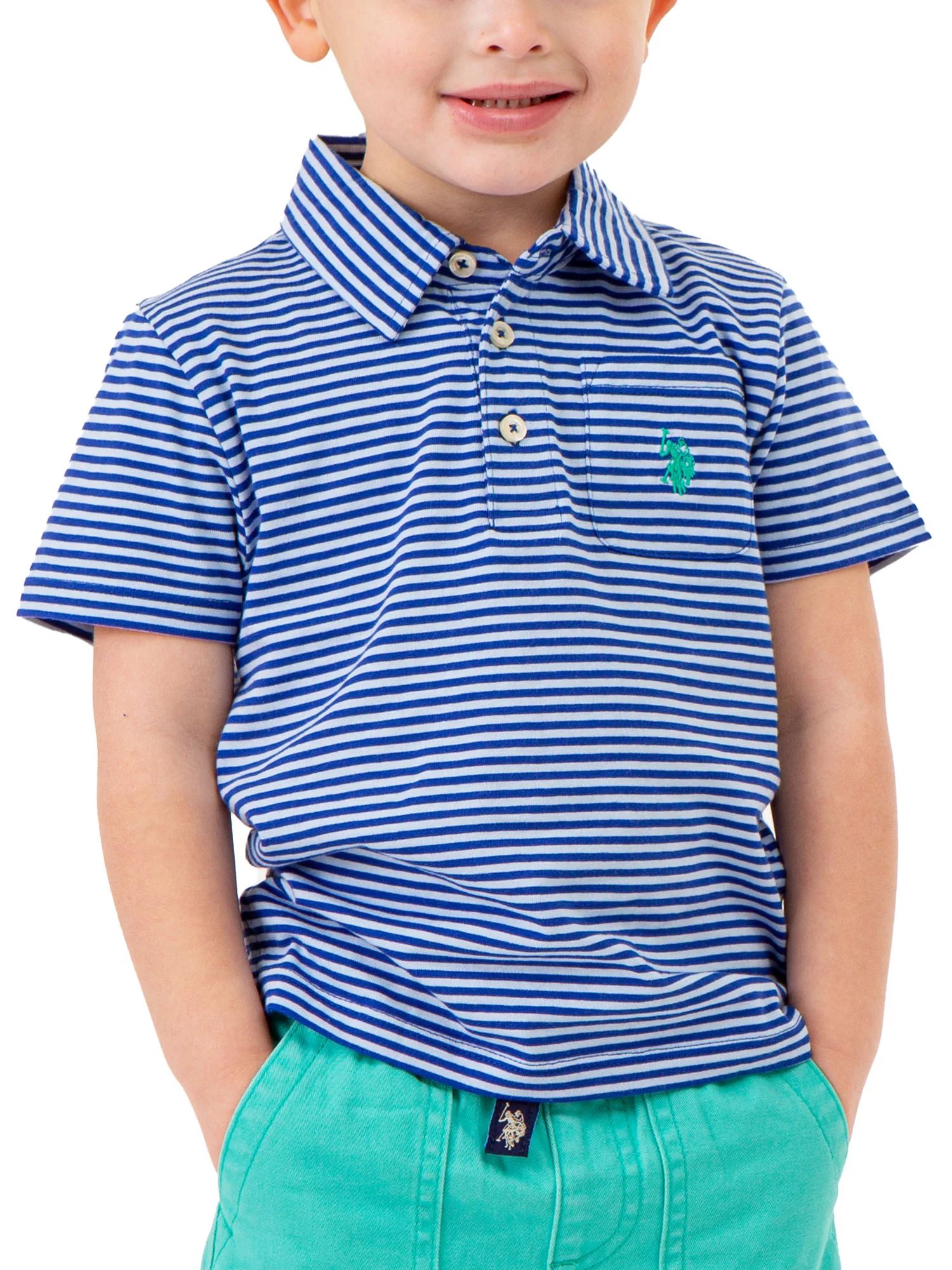 U.S. Polo Assn. Toddler Boy Stripe Polo T-Shirt, Sizes 2T-5T | Walmart (US)