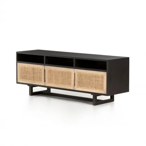 Clarita Media Console Black Mango | Gracious Style
