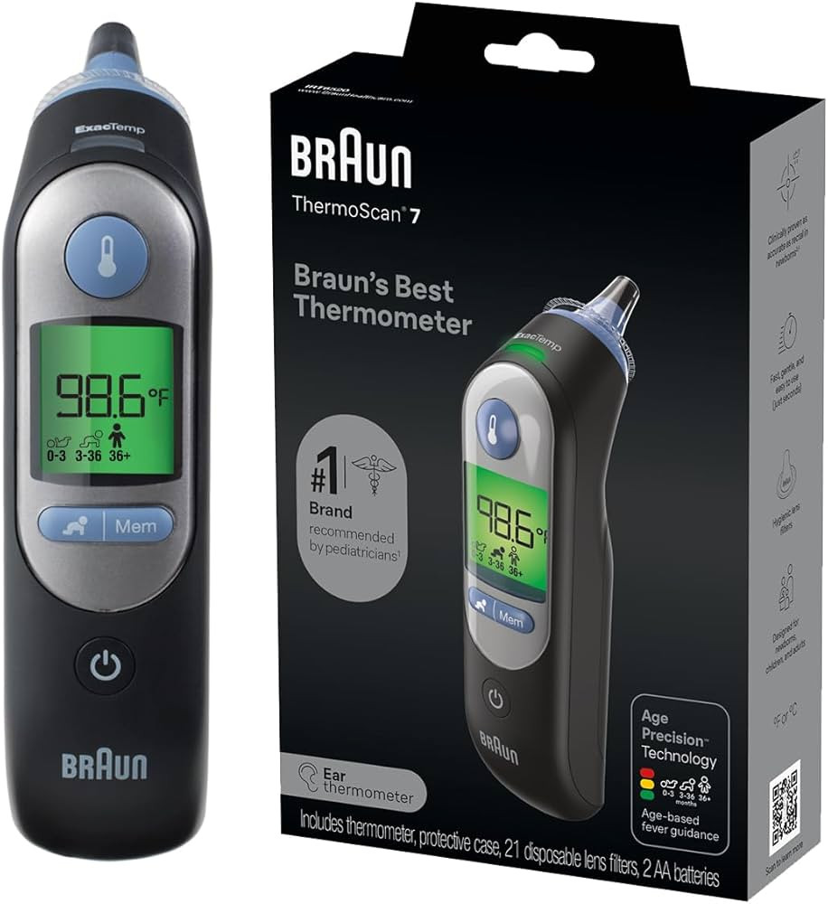 Braun ThermoScan 7 Digital Ear Thermometer, Family Care App Compatible, Age-Adjusted Fever Guidan... | Amazon (US)