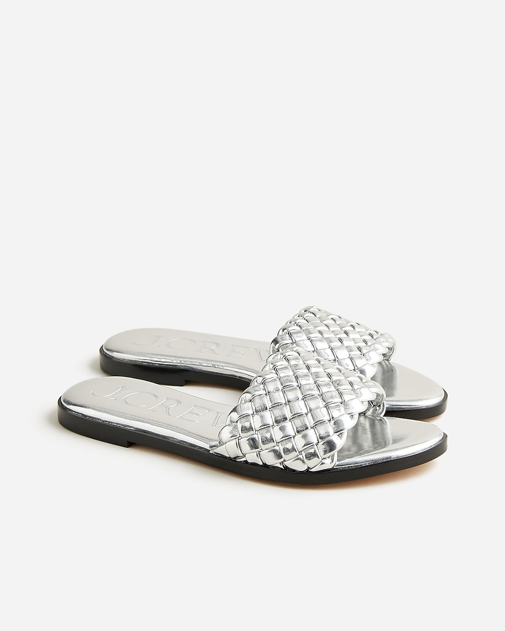 Georgina woven sandals in metallic leather | J. Crew US