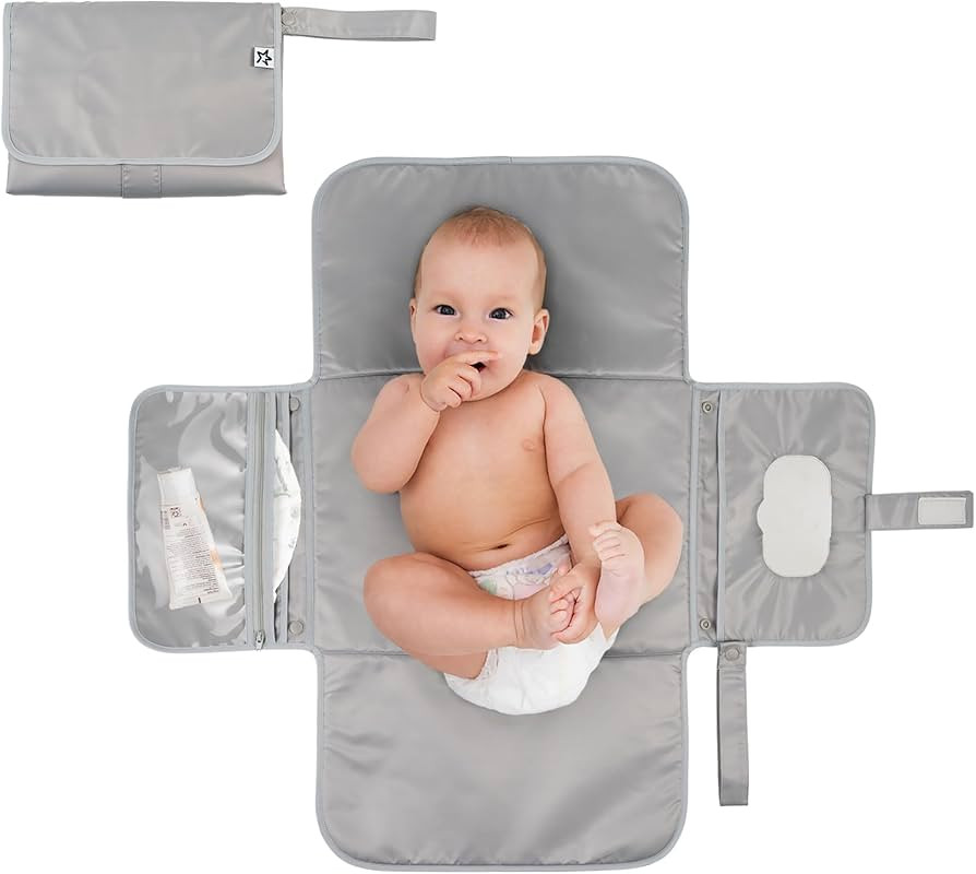 Portable Diaper Changing Pad, Foldable Waterproof Baby Change Pad for Newborn Girl & Boy with Sma... | Amazon (US)