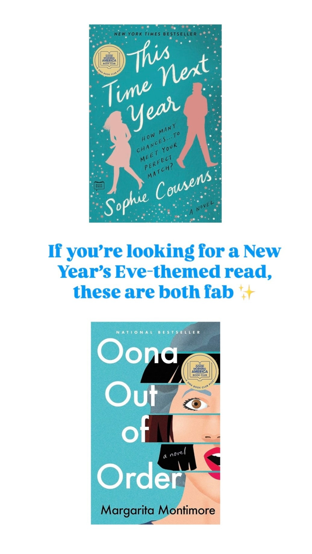NYE-Themed Reads Recs 🩵🎉