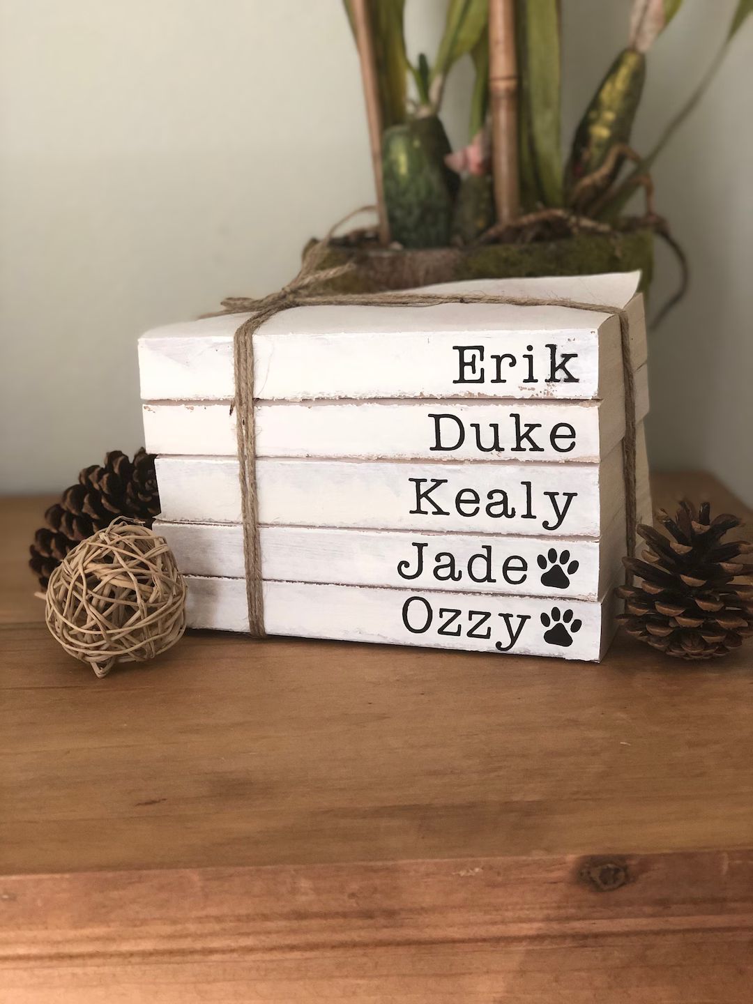 Stamped Books / Personalized Books / Stacked Books / Book - Etsy | Etsy (US)