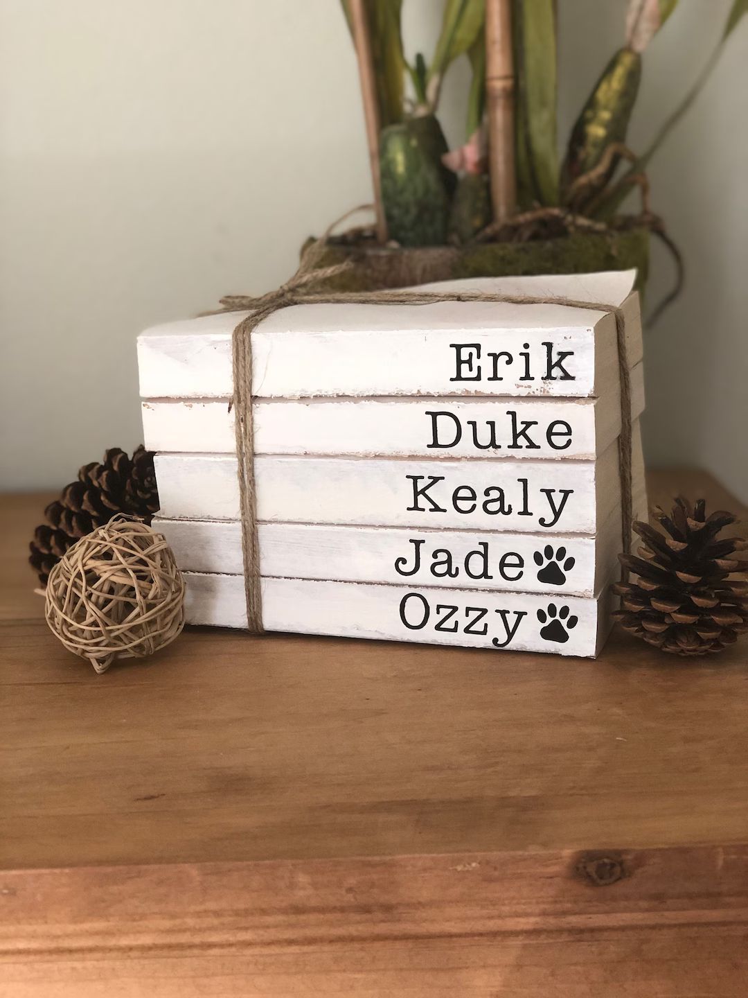 Stamped Books / Personalized Books / Stacked Books / Book - Etsy | Etsy (US)