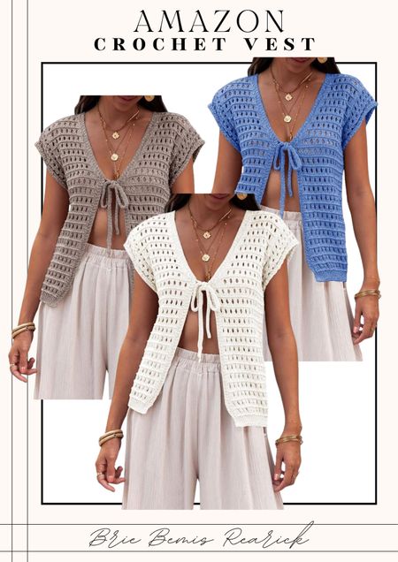 Amazon Crochet Vest 

#LTKstyletip #LTKfindsunder100 #LTKfindsunder50